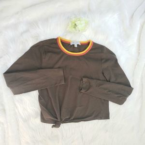 Gaze tshirt cropped with knot